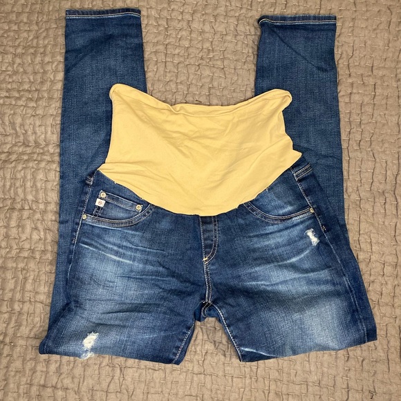 AG Distressed Full Panel Maternity Jeans - Picture 3 of 12